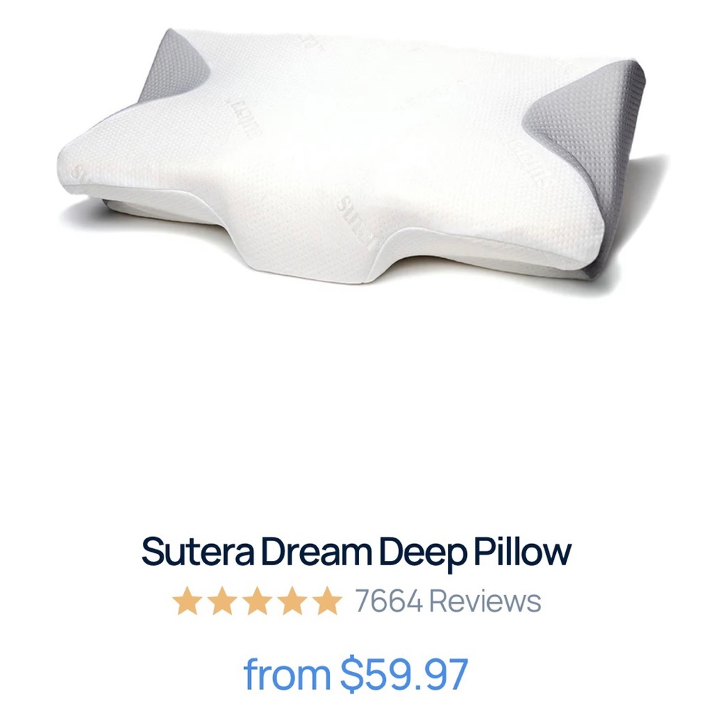 Sutera Dream Deep Memory Foam Butterfly Pillow